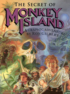 Box art of the DOS version of The Secret of Monkey Island.