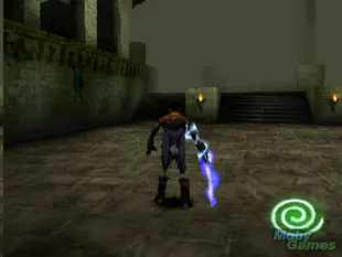 Raziel and Soul Reaver in the material plane.