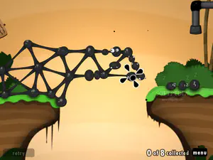 Building a bridge in World of Goo.